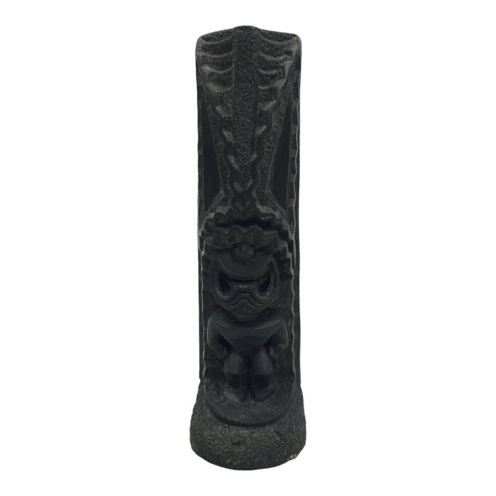 Vintage Coco Joe Tiki God 247 Akua Lono Lava Rock 7.75" Statue Hawaiian Souvenir